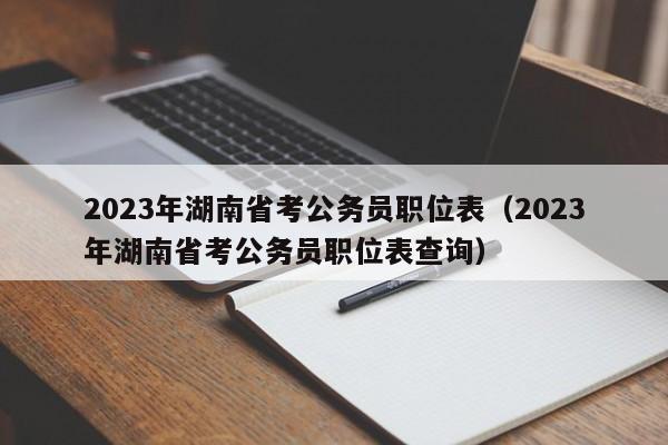 2023年湖南省考公务员职位表（2023年湖南省考公务员职位表查询）